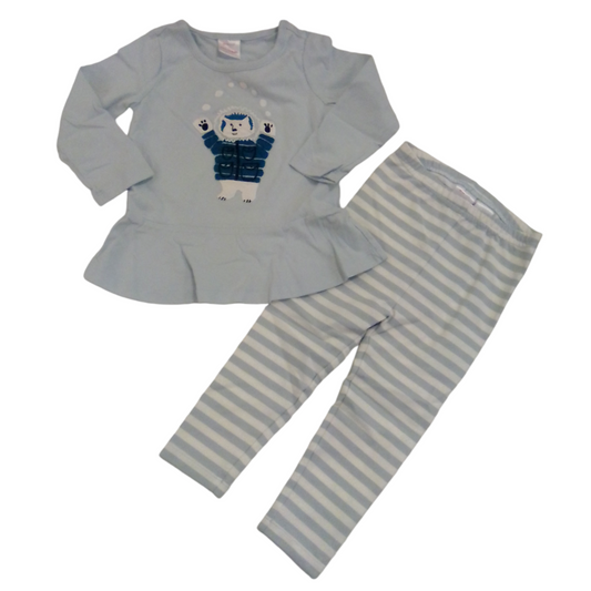 2pc Ls Shirt/Pants:bear, Girl, Size: 2t