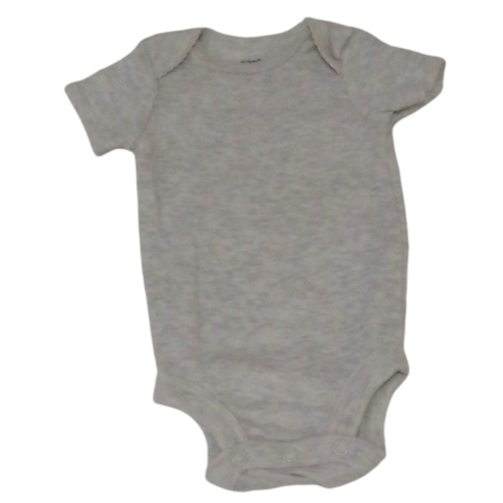 Onesie: Grey, Boy, Size: NB