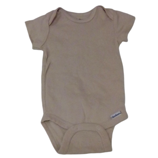 Onesie: Tan, Boy, Size: 0/3m