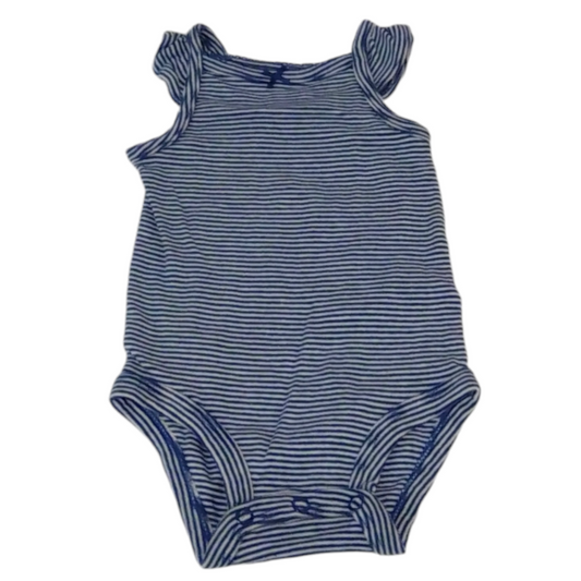 Tank Onesie: Blue Stripes, Girl, Size: 3m