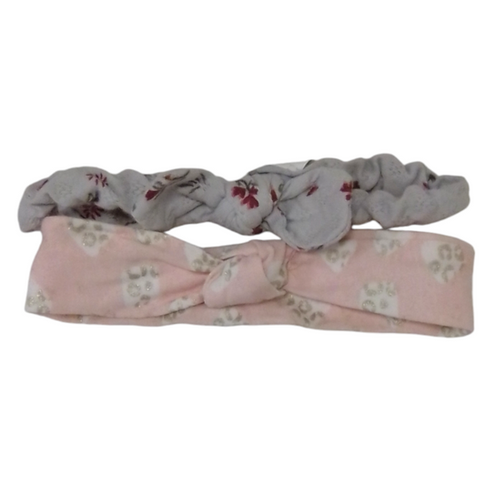 Headbands: Pink/Grey, Girl, Size: 3/6m