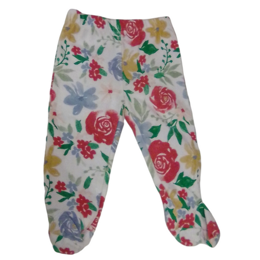 Pants: Floral, Girl, Size: 3/6m