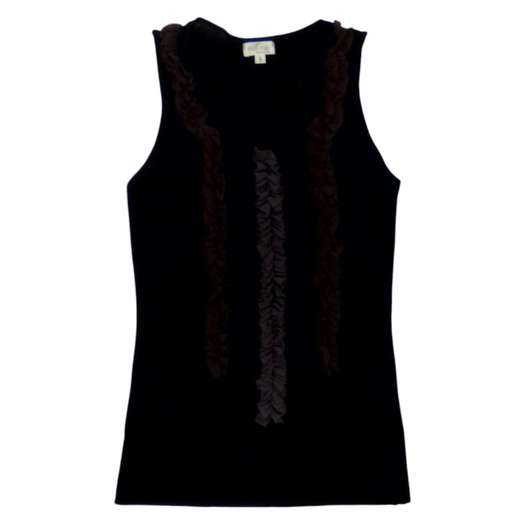 Tank (Black/Ruffles), Womens, Size: S
