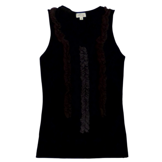 Tank (Black/Ruffles), Womens, Size: S