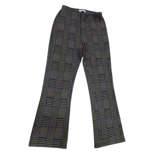 Pants: Brown/blue Plaid, Womens, Size: M
