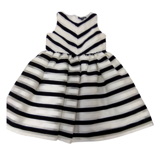 Dress: White/black, Girl, Size: 5