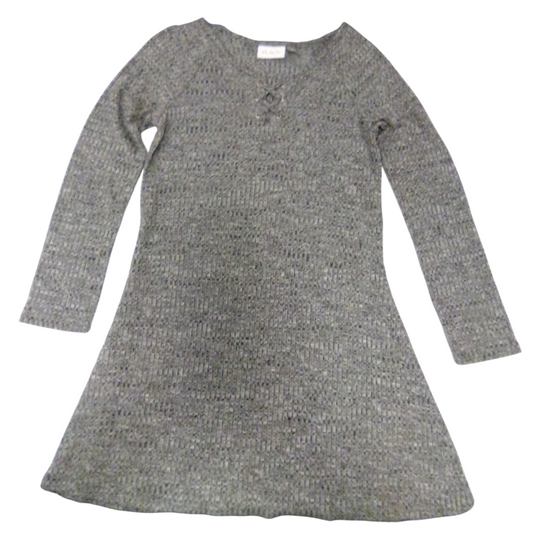 Long Sleeve Dress: Grey, Girl, Size: 14