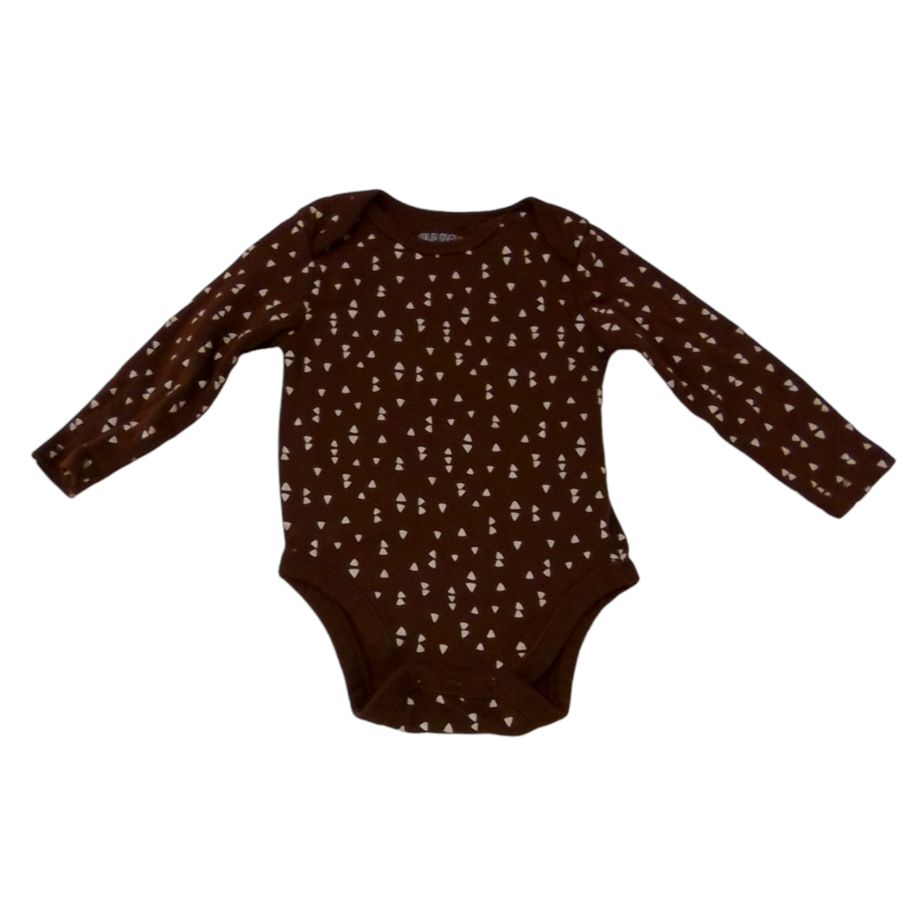Onesie: Brown, Boy, Size: 6/12m