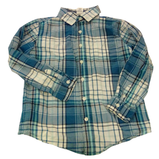 Long Sleeve Shirt: Blue, Boy, Size: 7/8