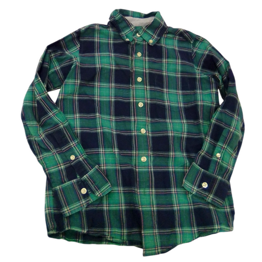 Long Sleeve Shirt: Plaid, Boy, Size: 8
