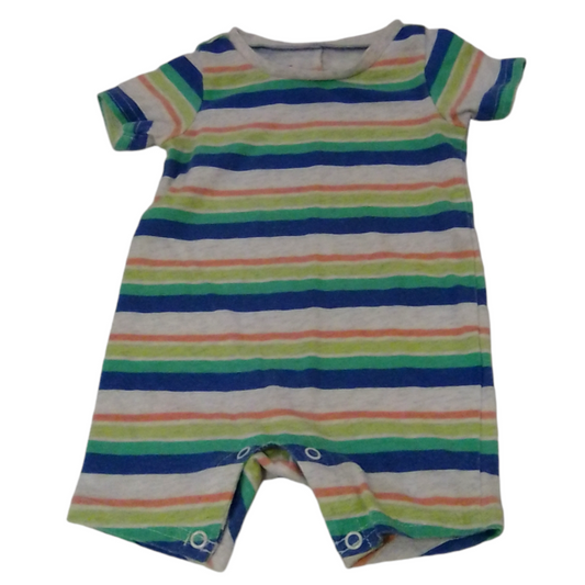 Romper: Stripes, Boy, Size: 0/3M