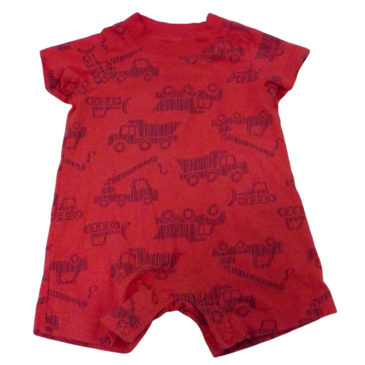Romper: Trucks, Boy, Size: 0/3M