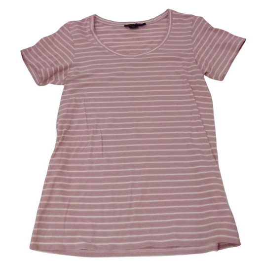 Shirt: Pink Stripes, Womens, Size: S
