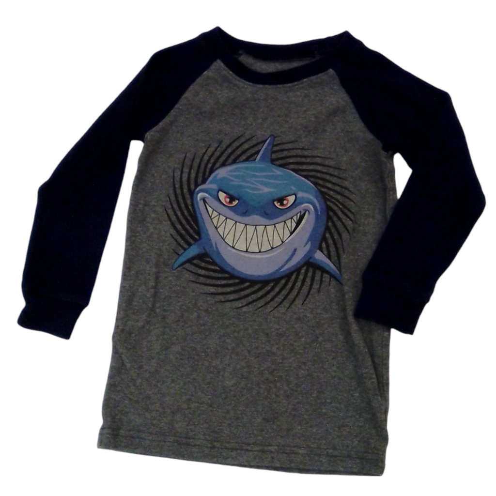 Long Sleeve Shirt: Shark, Boy, Size: 5