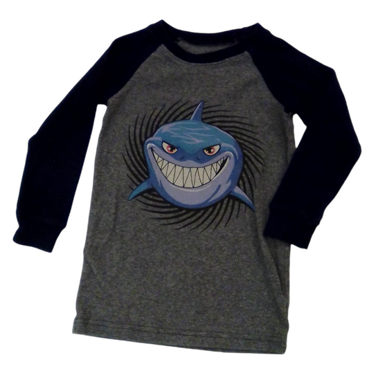 Long Sleeve Shirt: Shark, Boy, Size: 5