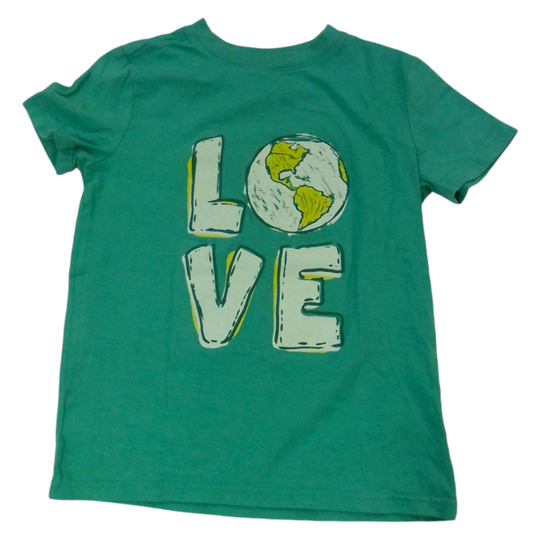 Shirt: Green/love, Girl, Size: 6/7