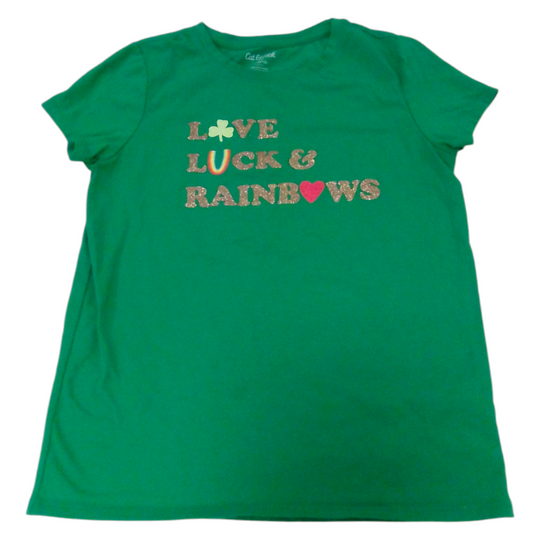 Shirt:Love/Luck/Rainbows, Girl, Size: 10/12