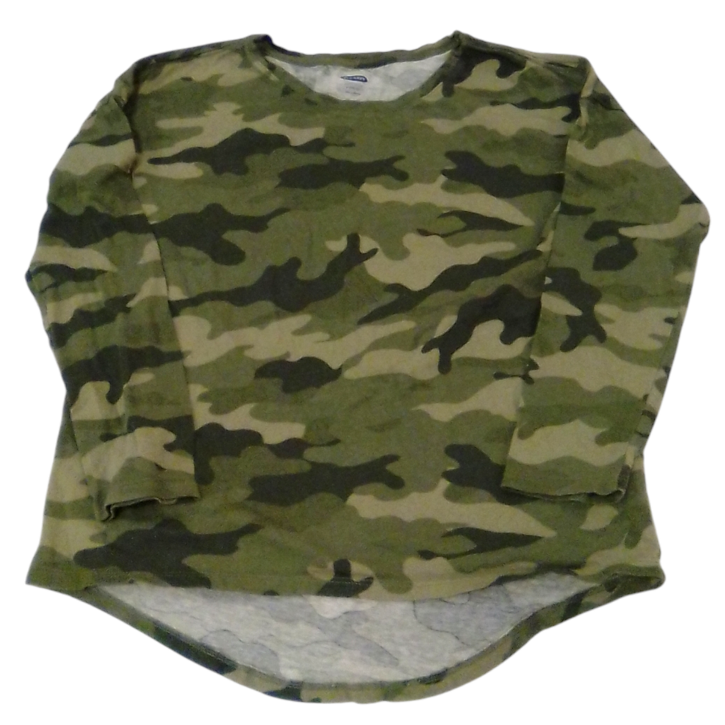 Shirt: Camo, Girl, Size: 10/12