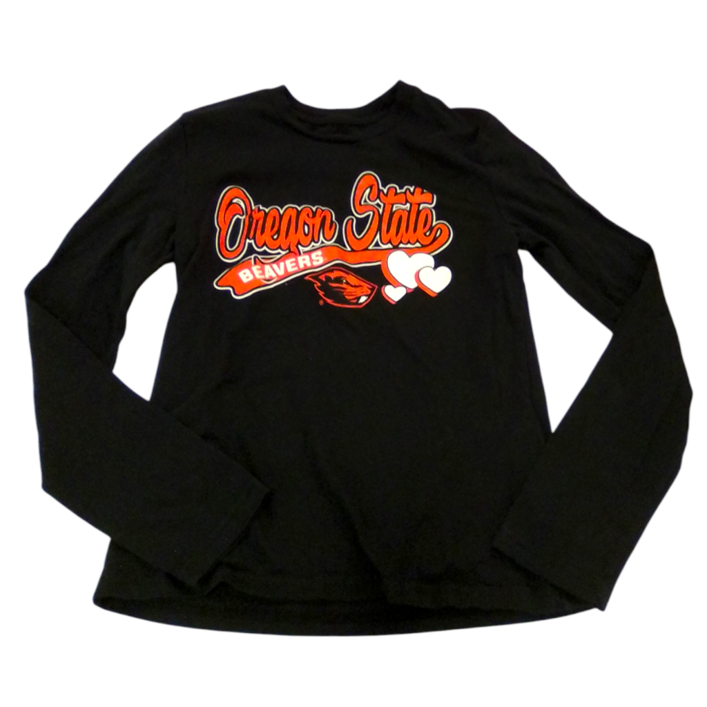 Long Sleeve Shirt: Beaver, Girl, Size: 10/12