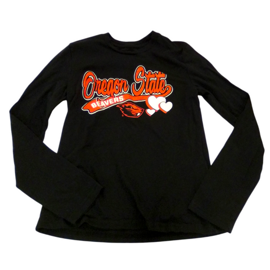 Long Sleeve Shirt: Beaver, Girl, Size: 10/12
