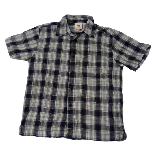 Shirt: Plaid Black/White, Boy, Size: 8/10