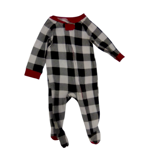 Sleeper: Blk/wte Plaid, Kids, Size: 6/9m