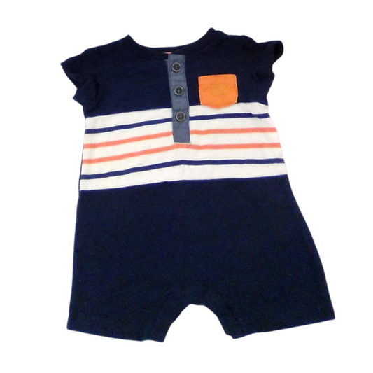 Romper:Blue/Orange/White, Boy, Size: 3m