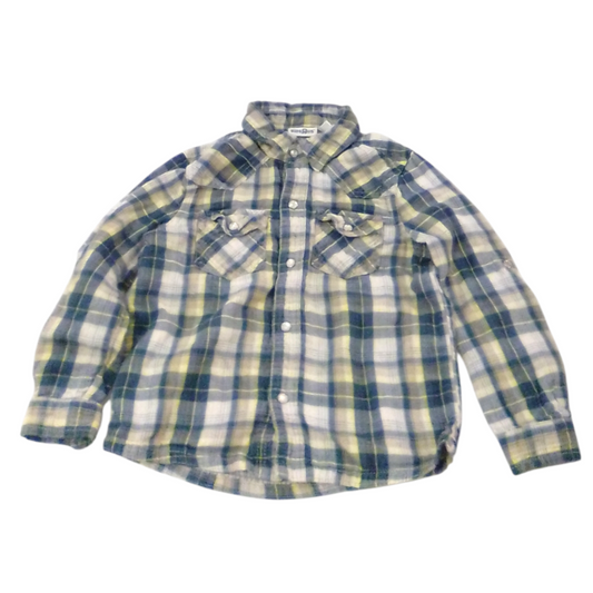 Long Sleeve Shirt: Plaid, Boy, Size: 4T