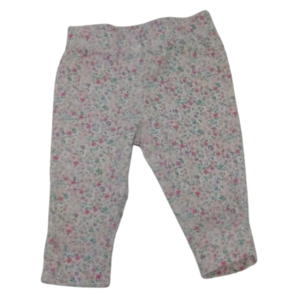 Pants: Little Flowers, Girl, Size: 6m
