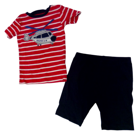 2pc Shirt/Shorts: R/BL, Boy, Size: 5t