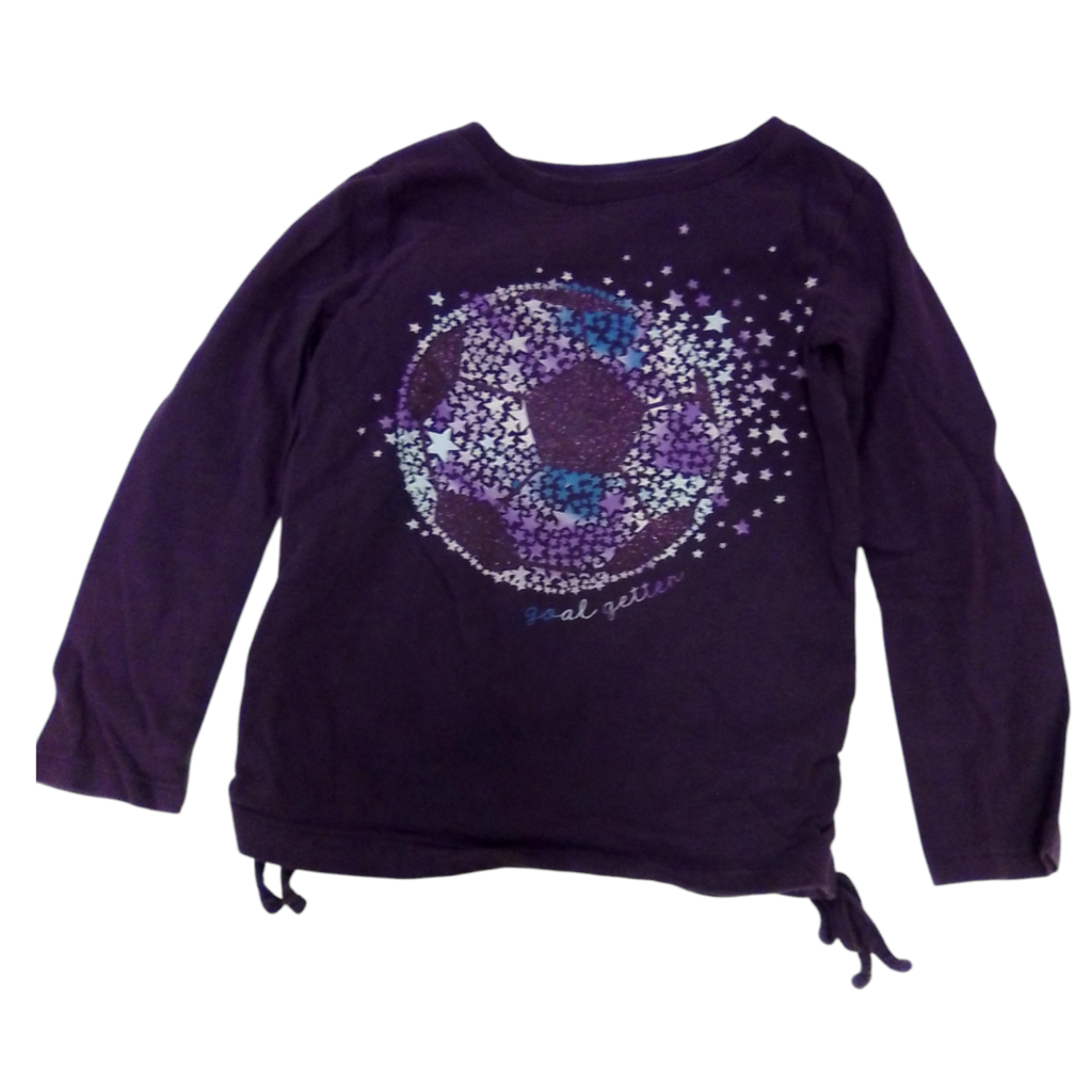 Long Sleeve Shirt: Purple, Girl, Size: 4