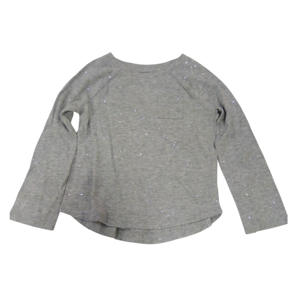 Long Sleeve Shirt: Grey, Girl, Size: 4t