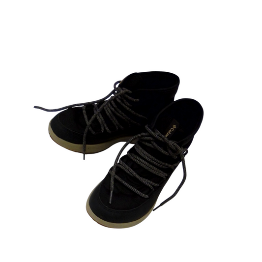 Shoes: Black Boots, Womens, Size: 7