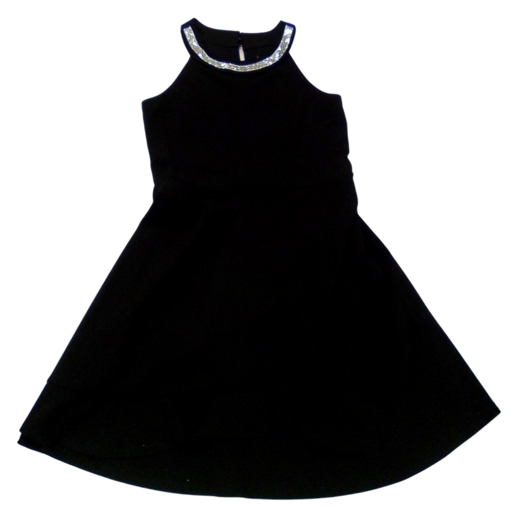Dress: Black Halter, Girl, Size: 14