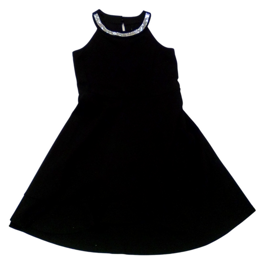 Dress: Black Halter, Girl, Size: 14