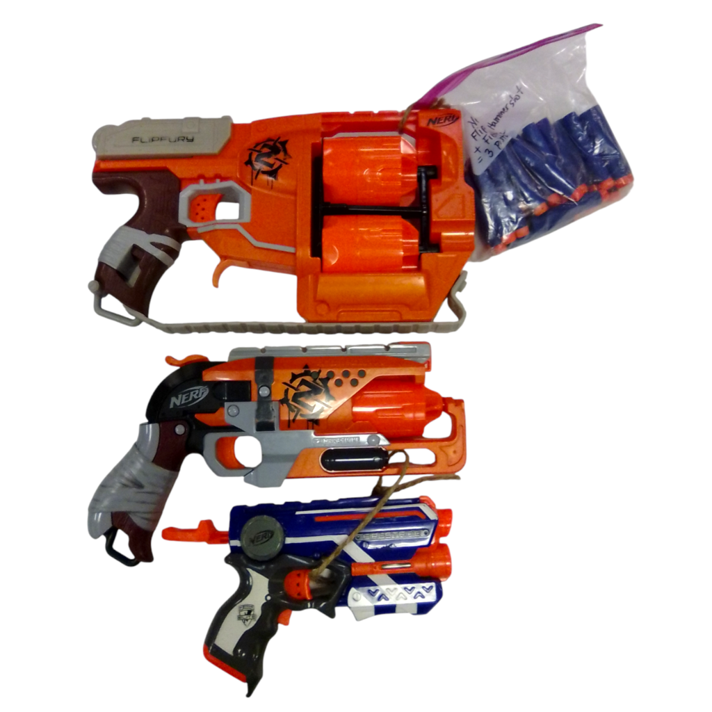 3pc Nerf Guns Flipfury, Toys