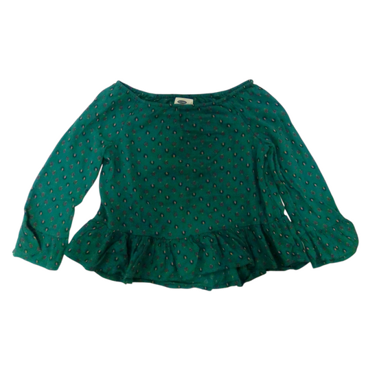 Long Sleeve Shirt: Teal, Girl, Size: 4t