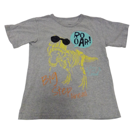 Shirt: Dinosaur/ Grey, Boy, Size: 6