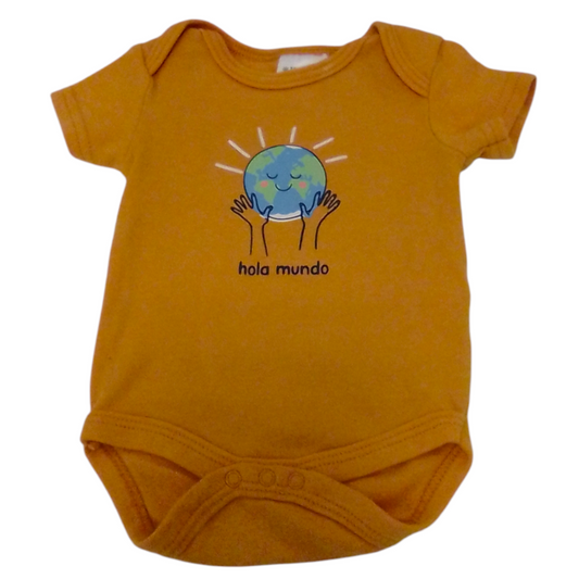 Onesie: Orange, Boy, Size: 0/3m