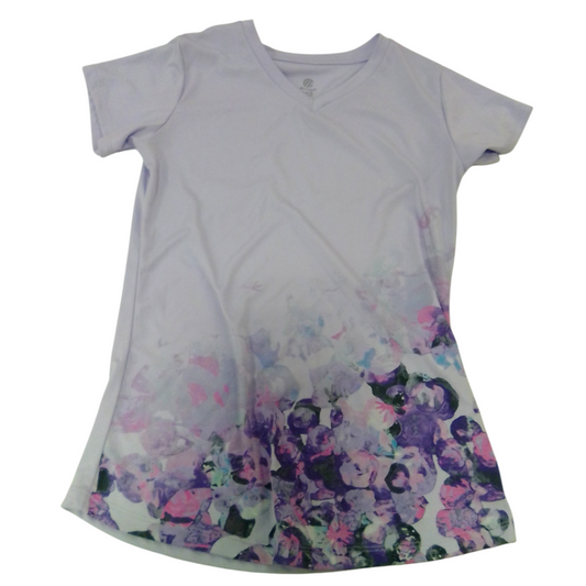 Shirt: Purple/Flowers, Girl, Size: 14/16