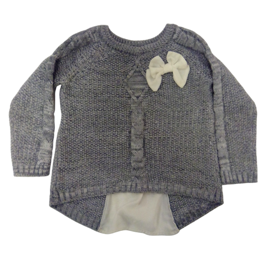 Sweater: Grey W/ Glitter, Girl, Size: 4t
