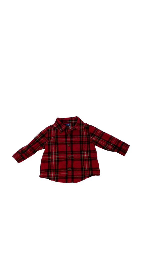 Long Sleeve Shirt: Plaid, Boy, Size: 3/6m