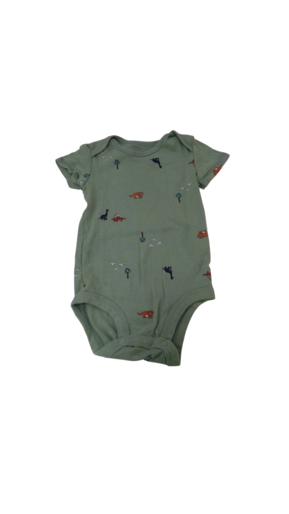 Onesie: Green/Dino, Boy, Size: 6m