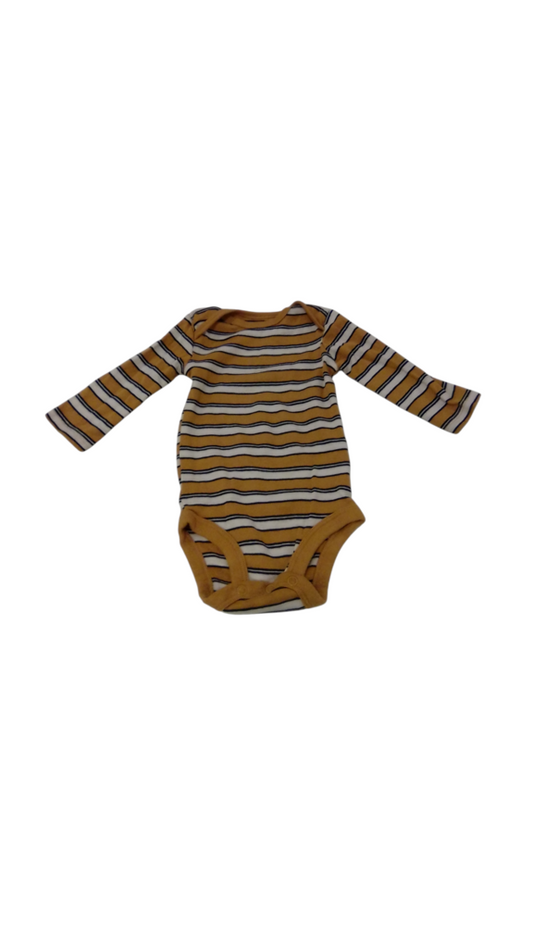 Long Sleeve Onesie:Y/Stri, Boy, Size: 3m