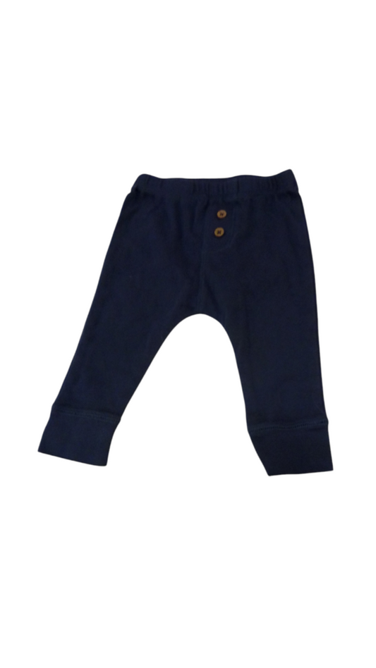 Pants: Blue W/button, Boy, Size: 6m