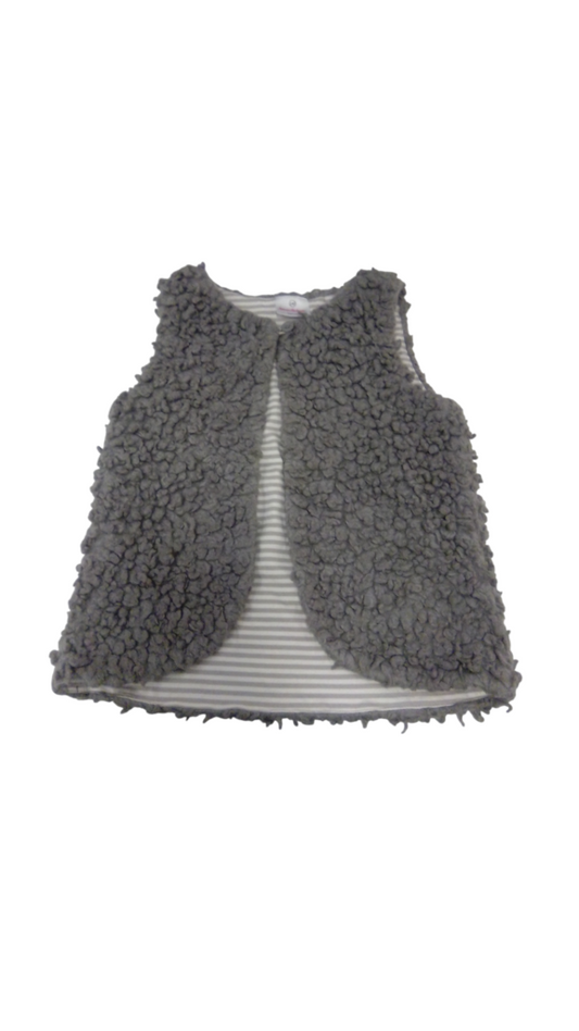 Vest: Grey Fur, Girl, Size: 3t