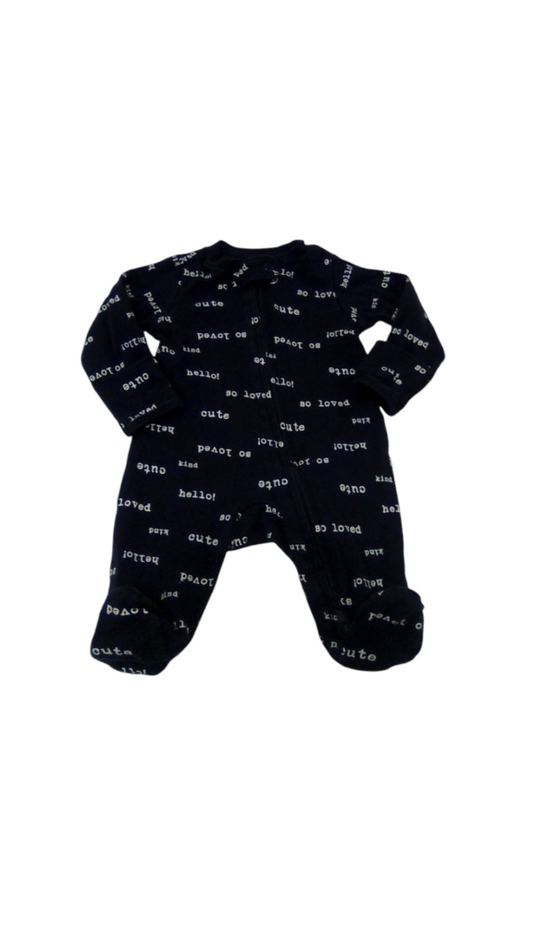 Sleeper: Words/Blue, Boy, Size: NB