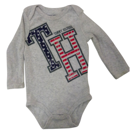 Long Sleeve Onesie: TH, Boy, Size: 12m
