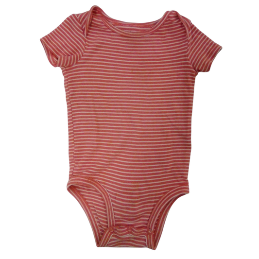 Onesie: Orange Stripes, Boy, Size: 6/9m