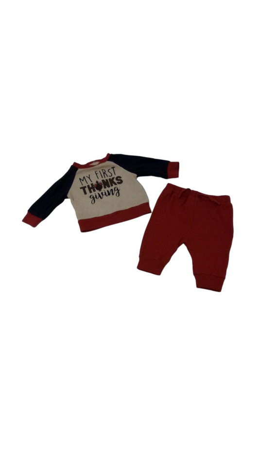 2pc Ls Onesie/Pants:TG, Boy, Size: 0/3m